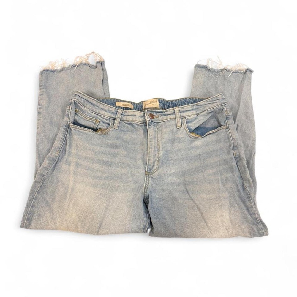 Universal Thread Womens Ankle Bootcut Jeans Light Wash Raw Hem Size 16R